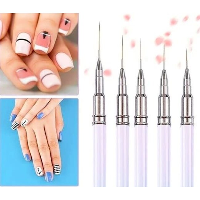 The Studio - Liner Brush - 5 PC - Blue/Pink Ombre