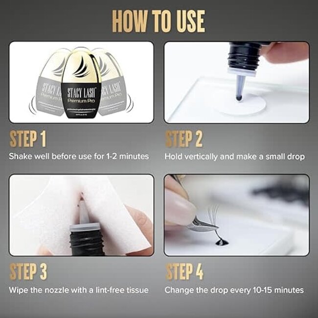 Stacy Lash - Eyelash Glue - Premium Pro - 5ml