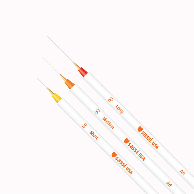 Sassi - Nail Art Striping Brush Set - 3 pcs