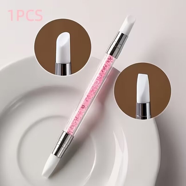 The Studio - Silicone Pen - 2 Sided - Pink/White - 5 pcs