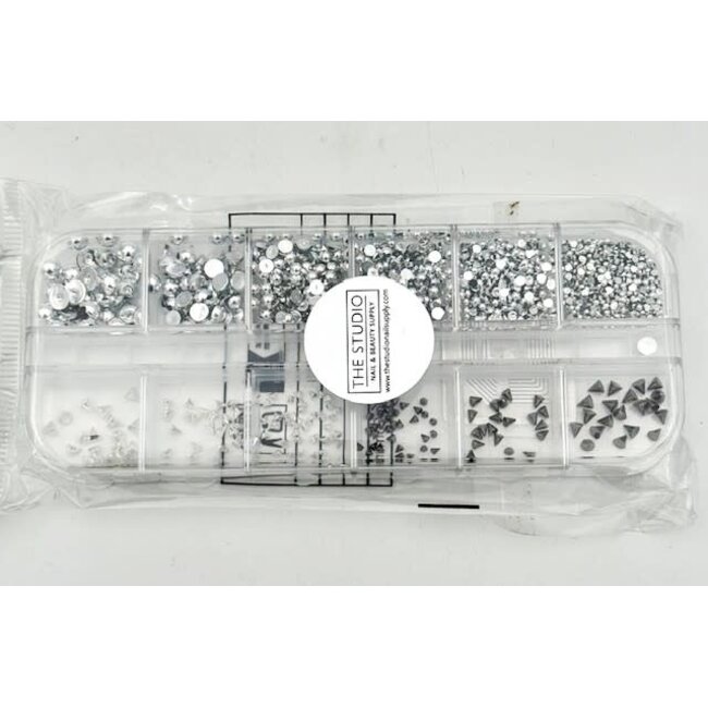 The Studio - Art Pack #632 - Silver - Spikes Pearls