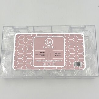 The Studio The Studio - Tip Box - Full Cover - Almond Clear - Short