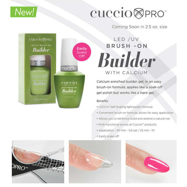 Cuccio - Brush-on Builder Gel with Calcium - 0.43 oz