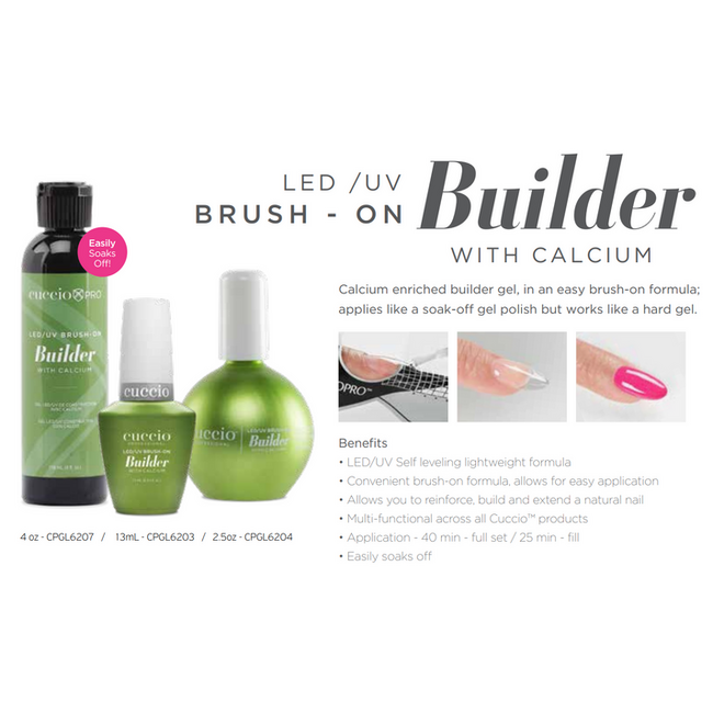 Cuccio - Brush-on Builder Gel with Calcium - 0.43 oz