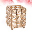 The Studio - Square Brush Holder w/ Square Crystal - Gold