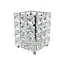 The Studio - Square Brush Holder w/ Square Crystal - Silver