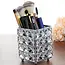 The Studio - Square Brush Holder w/ Square Crystal - Silver
