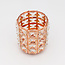 The Studio - Circle Brush Holder w/ Square Crystal - Rose Gold