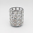 The Studio - Circle Brush Holder w/ Square Crystal - Silver