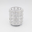 The Studio - Circle Brush Holder w/ Square Crystal - White