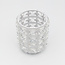 The Studio - Circle Brush Holder w/ Square Crystal - White