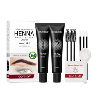 Iconsign Iconsign - Henna Brow Dye Tint and Developer - Black