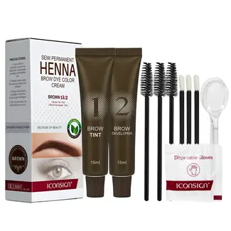 Iconsign Iconsign - Henna Brow Dye Tint and Developer - Brown
