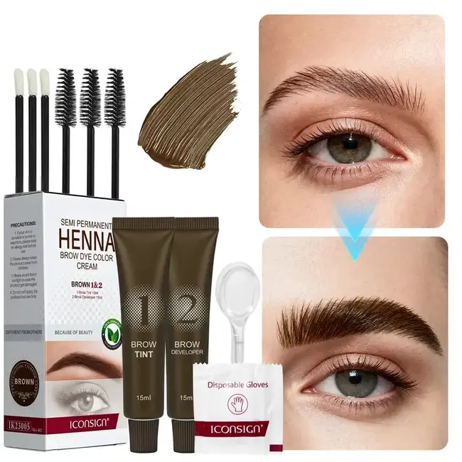 Iconsign - Henna Brow Dye Tint and Developer - Brown