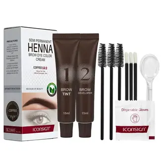 Iconsign Iconsign - Henna Brow Dye Tint and Developer - Coffee
