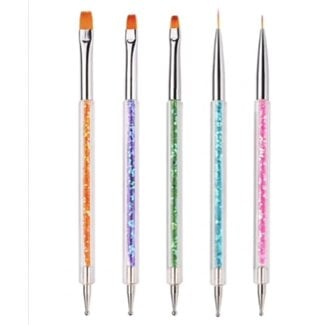 The Studio - Dotting Tools with Gel Brush - Rhinestone - 5 pcs