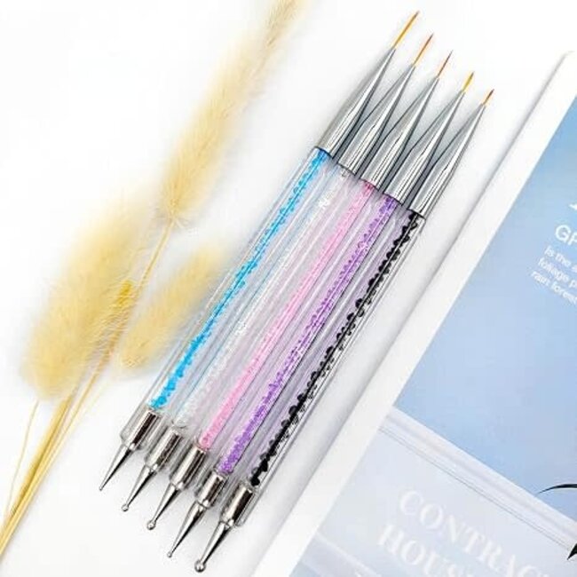 The Studio - Dotting Tools with Liner Brush - Rhinestones - 5 pcs