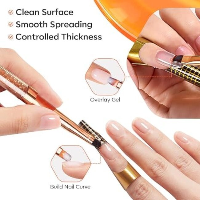 Dual End Gel Brush - Gold