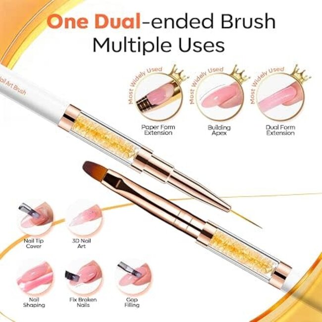 Dual End Gel Brush - Gold