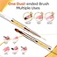 Dual End Gel Brush - Gold