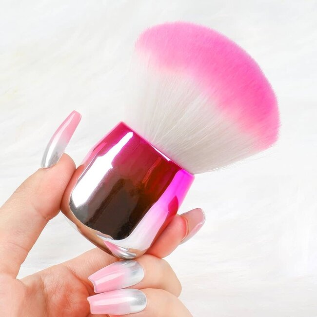 The Studio - White Pink Ombre Dust Brush - Round Head - SM