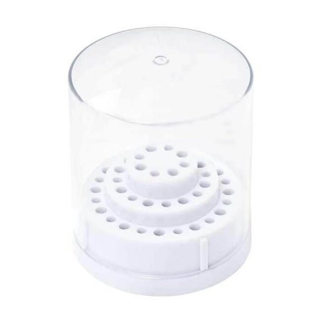 Carbide Nail Drill Bit Holder - 48 Holes - Small - White