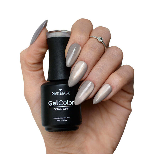 Pink Mask - Gel Polish - Icy Crystal - Crystal Nude Cat Eye