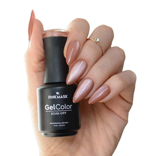 Pink Mask - Gel Polish - Nude Radiance - Crystal Nude Cat Eye