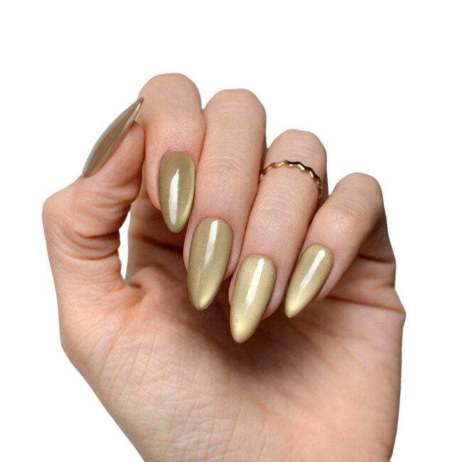 Pink Mask - Gel Polish - Golden Halo - Crystal Nude Cat Eye