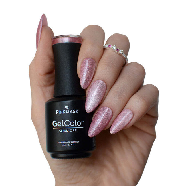 Pink Mask - Gel Polish - Blush Aura - Pastel Cat Eye