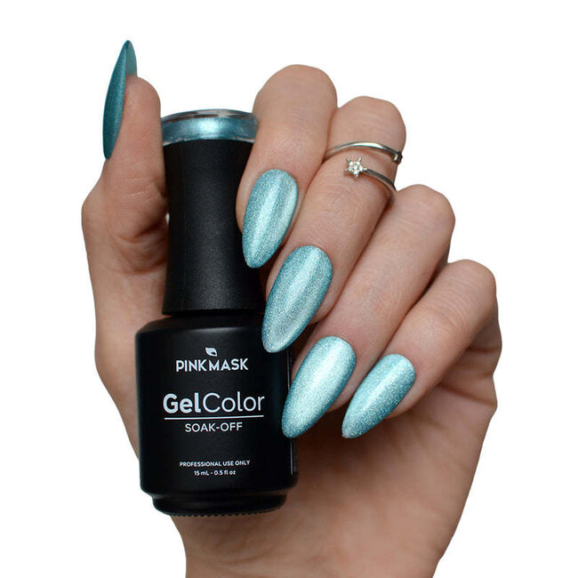 Pink Mask - Gel Polish - Seafoam Gleam - Pastel Cat Eye