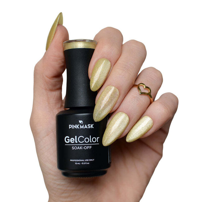 Pink Mask - Gel Polish - Champagne Pearl - Pastel Cat Eye