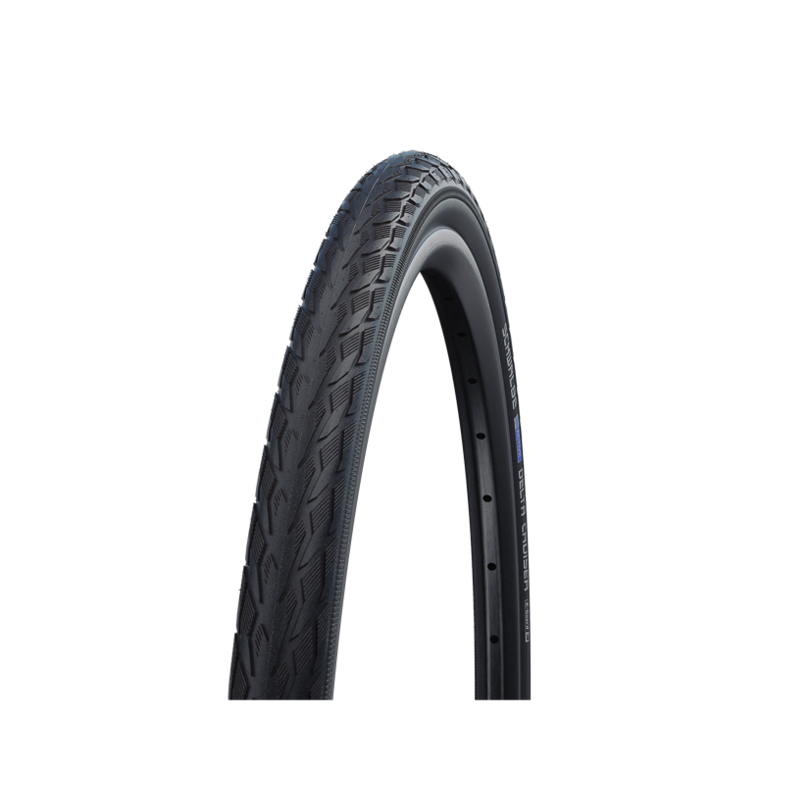 Schwalbe Delta Cruiser HS 431, Active Line, Wire Bead, 47-406, 20x1.75, PunctureGuard, Schwalbe Basic Compound, Black, Reflex Reflective Strip