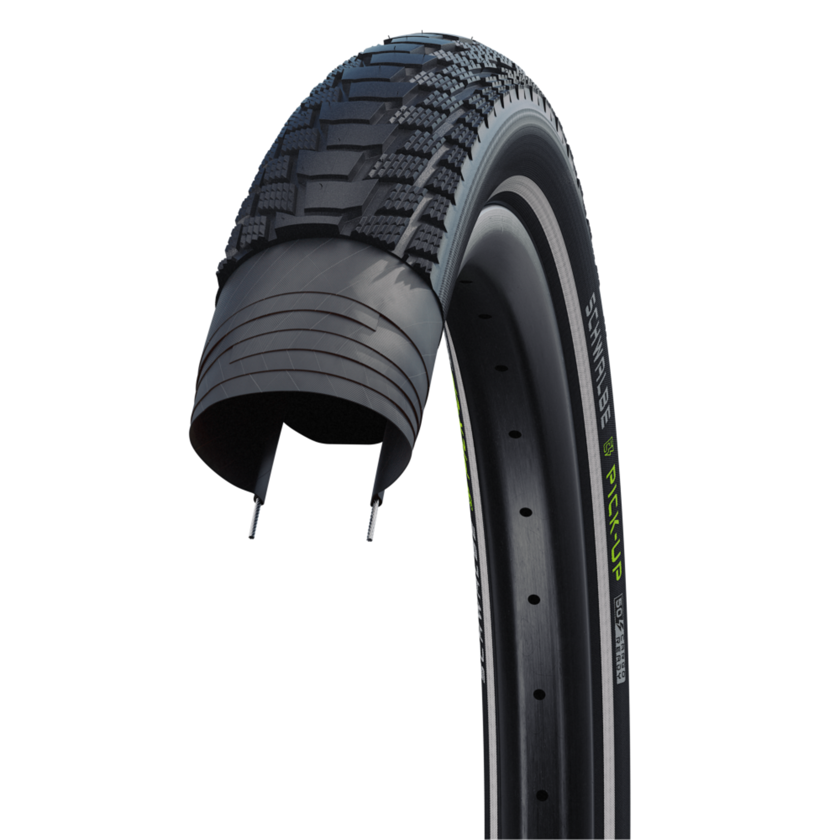 Schwalbe Schwalbe Motion Pick-Up Cargo Tire, Black w/Reflex, Super Defense, Wire