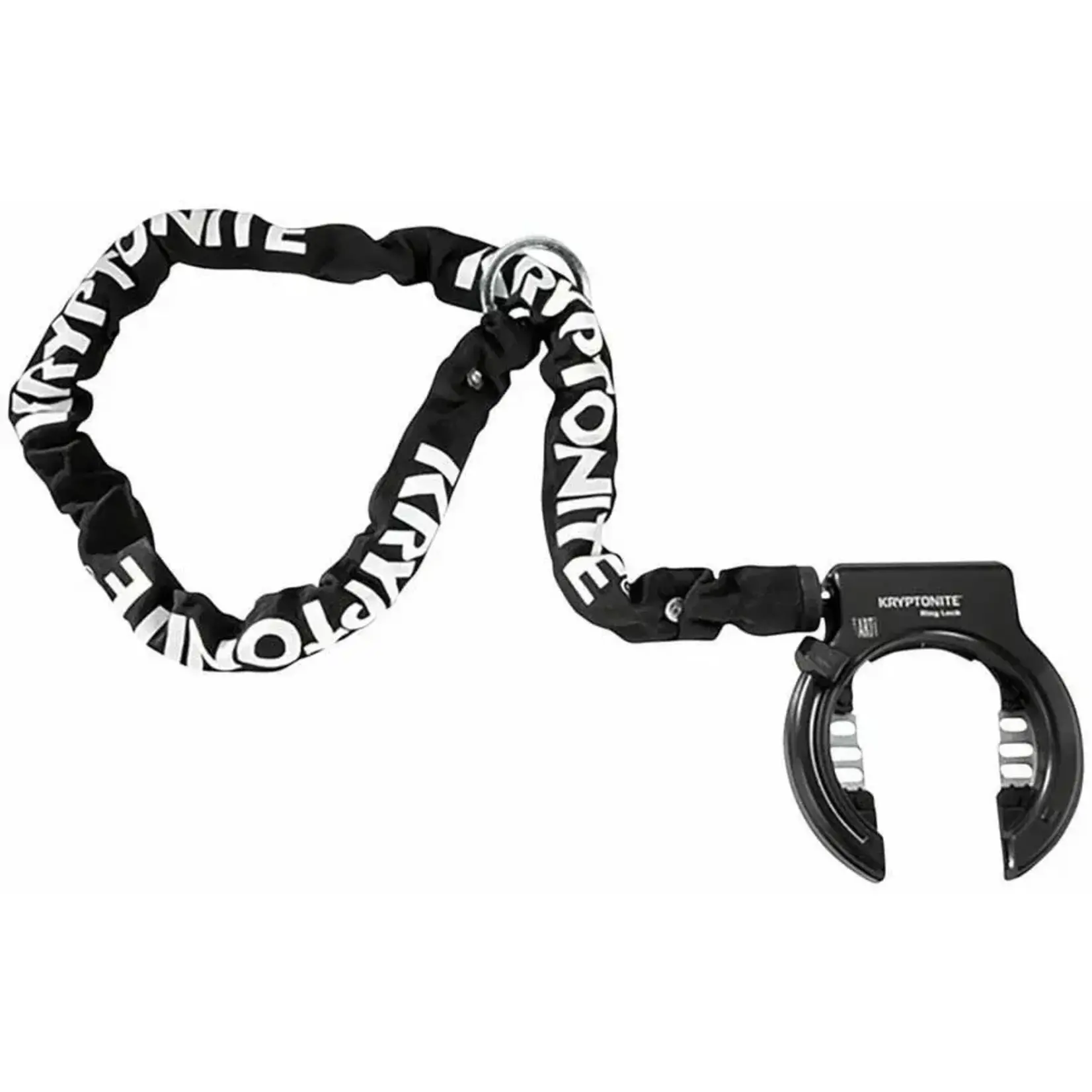 Kryptonite Kryptonite Ring Wheel Lock with Plug-In Chain - 5.5mm 120cm Chain Black