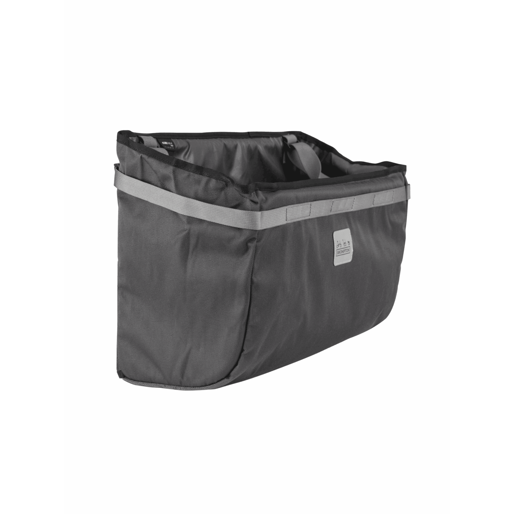 Brompton Brompton Borough Basket Bag, Large, Dark Grey w Frame
