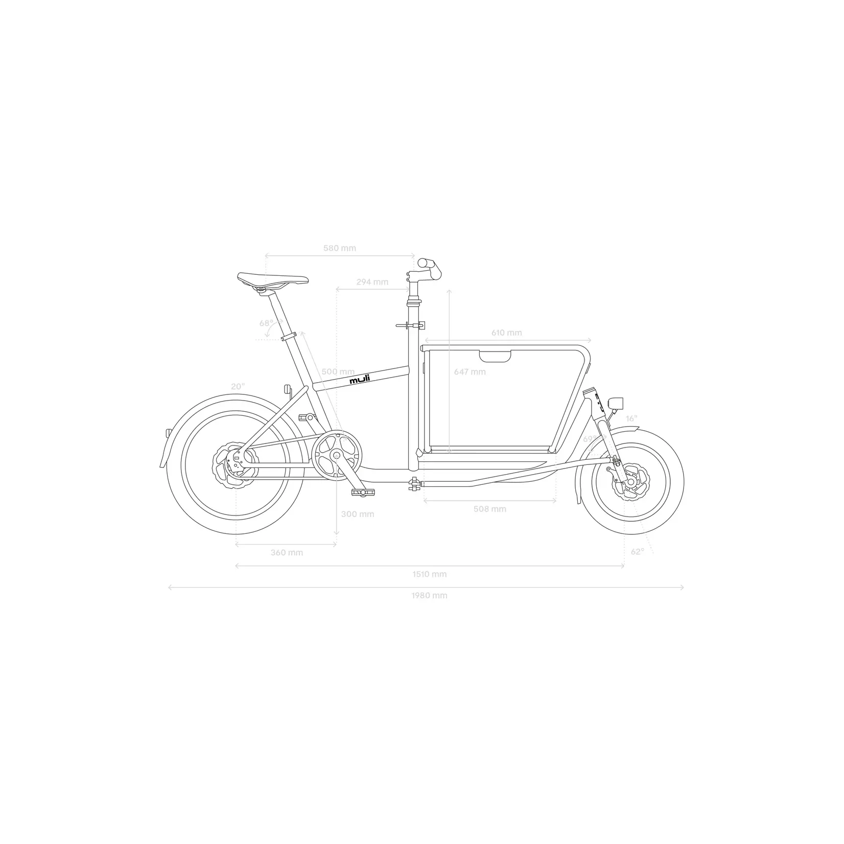 muli cycles muli, Motor 6100 cargo bike