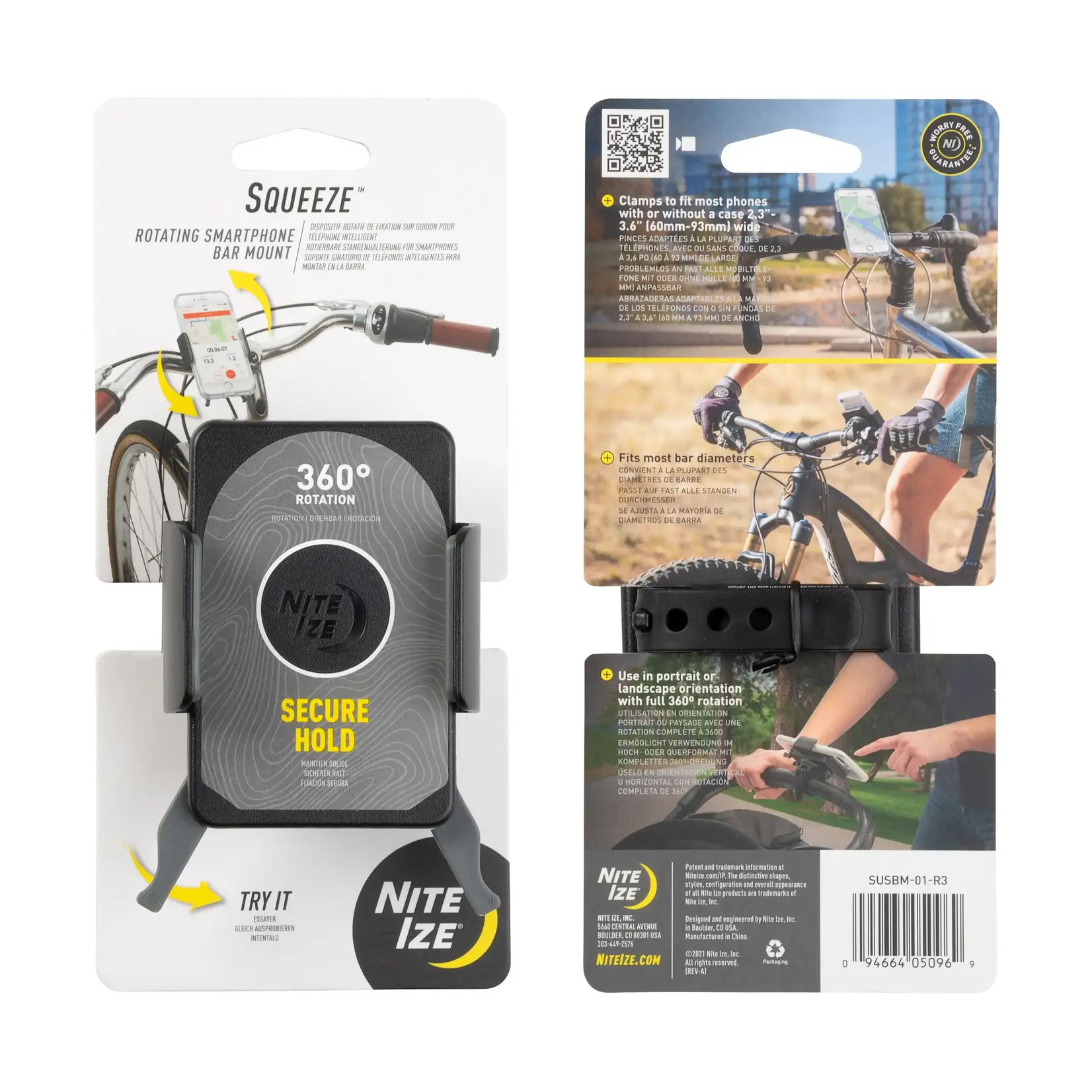 Nite Ize Nite Ize, Squeeze Rotating Smartphone Bar Mount