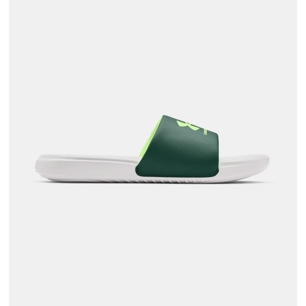 under armour green slides