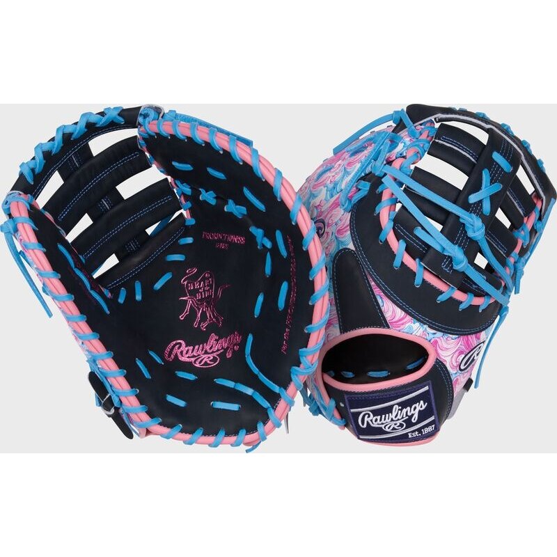 Rawlings Rawlings 13-inch Heart of the Hide ColorSync 9.0 First Base Mitt | Black/White/Pink | RHT