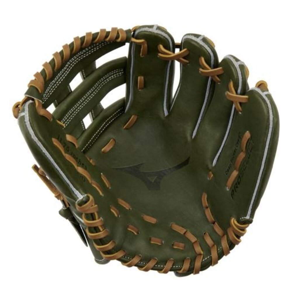 Mizuno Mizuno GPS-50D Pro Select Premium Infielder Baseball Glove, 11.75", Deep Pocket, H Web GREEN (RG40)
