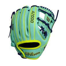 Wilson A2000 DP15SS 11.5" Baseball Glove – Seafoam/Optic Yellow, Pedroia Fit, Fall 2024