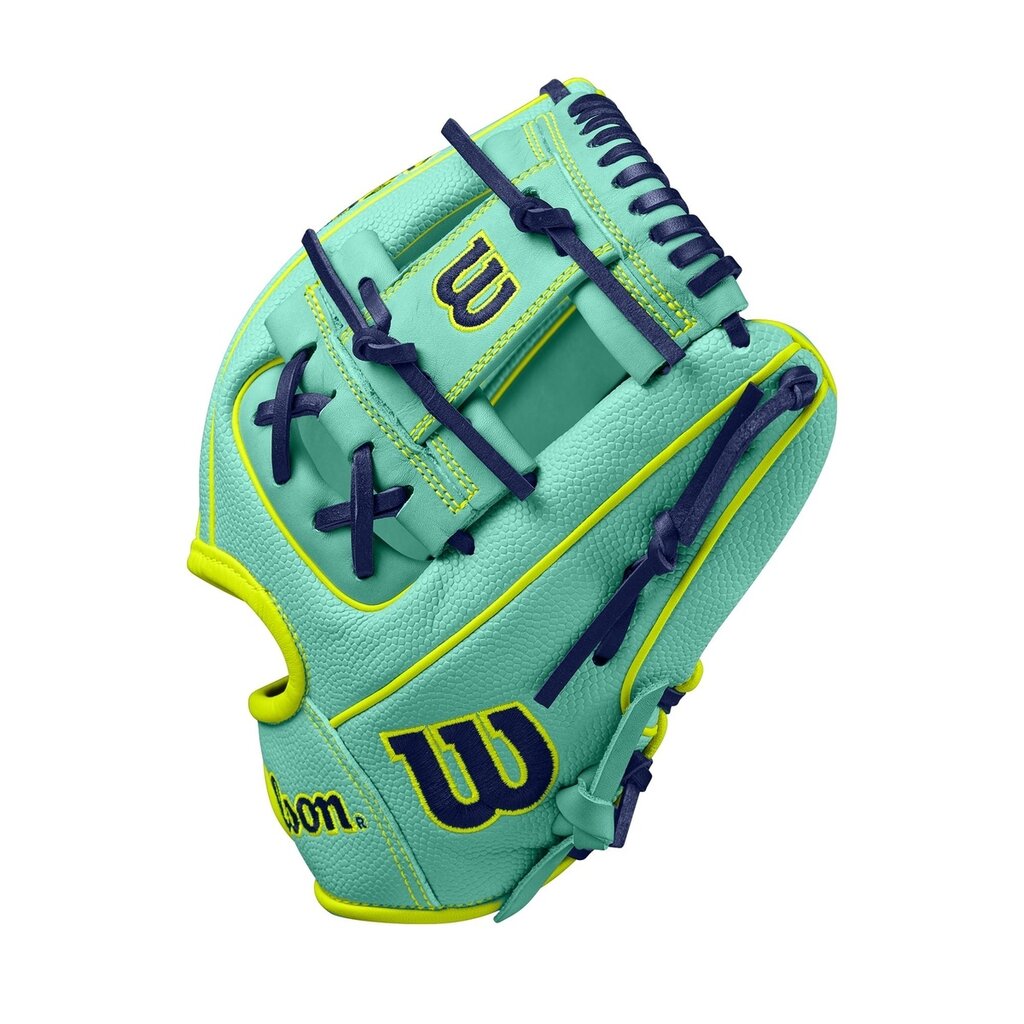 Wilson A2000 DP15SS 11.5" Baseball Glove – Seafoam/Optic Yellow, Pedroia Fit, Fall 2024