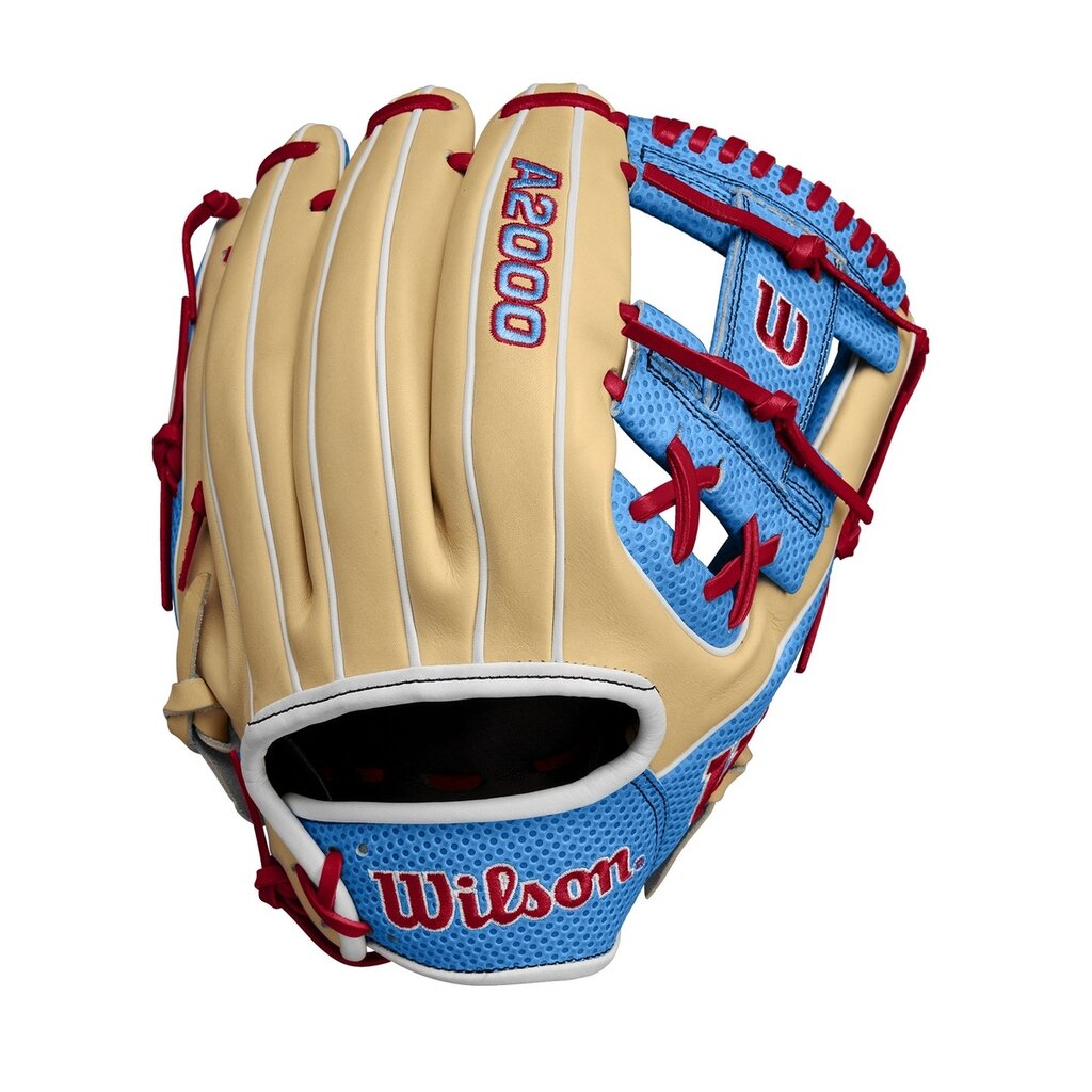 Wilson A2000 1975 11.75" Baseball Glove – Blonde/Sky Blue, Fall 2024, Spin Control Pro Stock Leather