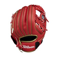 Wilson A200 EZ Catch 9” T-Ball Glove – Red/Gold, Youth Baseball Glove (2022)