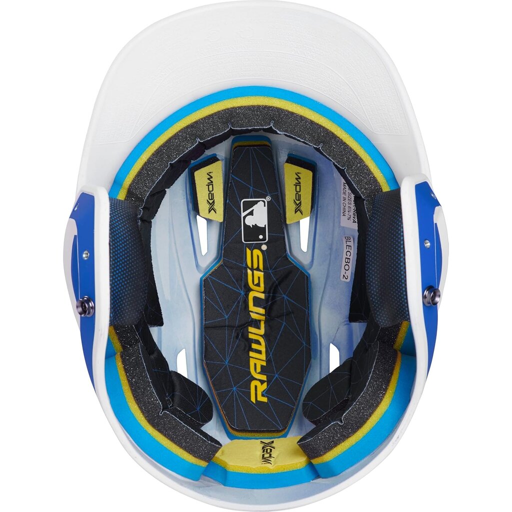 Rawlings Rawlings MACH 2-Tone Batting Helmet | Senior Size | Royal/White Shell with Advanced Impact Protection