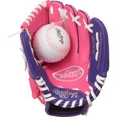 Rawlings Rawlings Players Series Youth 9-Inch Baseball Glove with Ball – Basket Web, Easy Close Shell