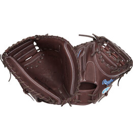 Rawlings Rawlings Heart of the Hide 33.5-Inch Catcher's Mitt – Chocolate Leather with Columbia Blue