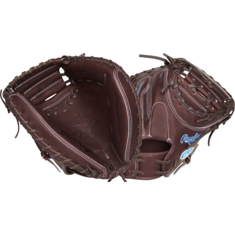Rawlings Rawlings Heart of the Hide 33.5-Inch Catcher's Mitt – Chocolate Leather with Columbia Blue