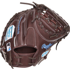 Rawlings Rawlings Heart of the Hide 33.5-Inch Catcher's Mitt – Chocolate Leather with Columbia Blue Accents – CM335 Pattern – 1-Piece Solid Web